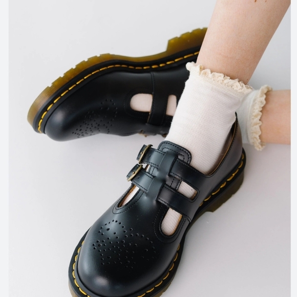 Dr. Martens Shoes - Dr. Martens Mary Jane Shoes 12916 Women Double Buckle Black Leather NWOB